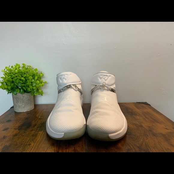 Jordan Why Not Zer0.1 Triple White Size 10 - Picture 7 of 8